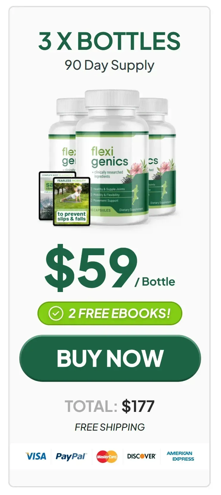 Flexigenics  3 bottles